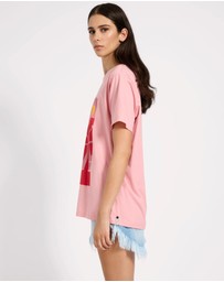 ONE TEASPOON - Caribbean Boyfriend Tee - Pink
