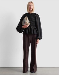 & Other Stories - Balloon-Sleeve Smocked Blouse
