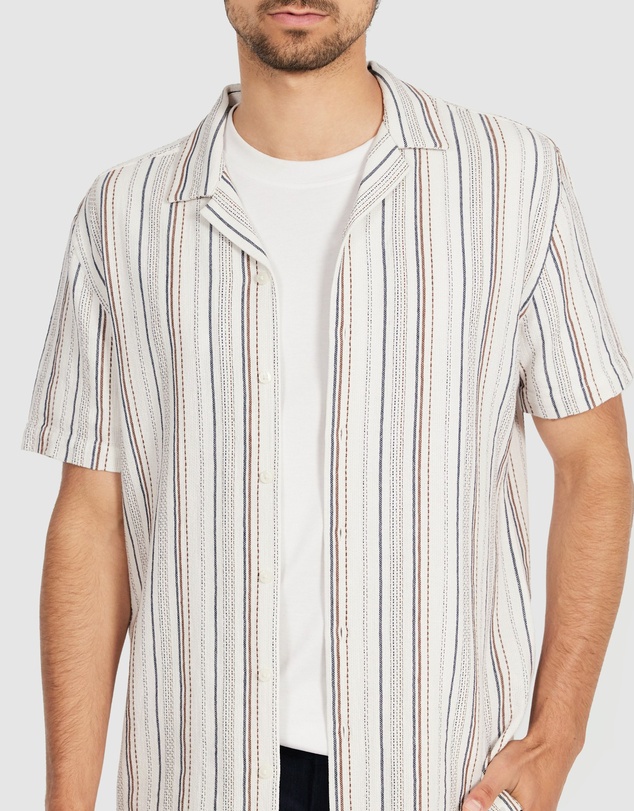 Tarocash - Crete Stripe Texture Shirt