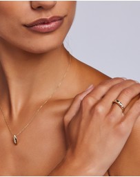 Zoe Olivia - 9K Gold Marquise Lab Grown Diamond Neckalce
