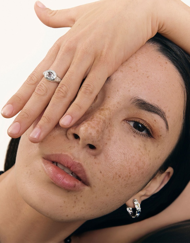 HOUSE OF SLANI - Silver Textured Willow Ring