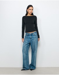 AERE - Tess Boat Neck T-Shirt