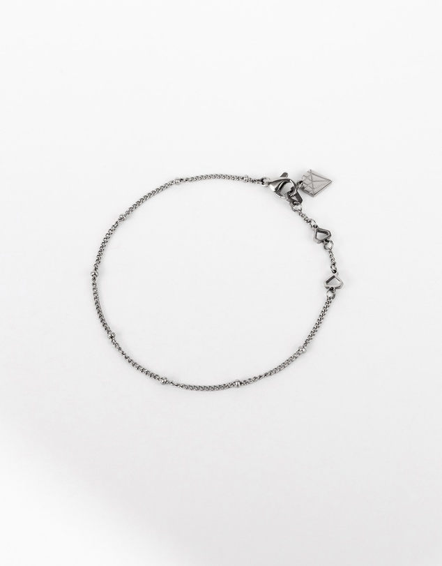 Wanderlust + Co - Beaded Silver Essential Chain Bracelet
