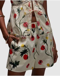 TOPSHOP - Co Ord Tomato Vine Pull On Shorts
