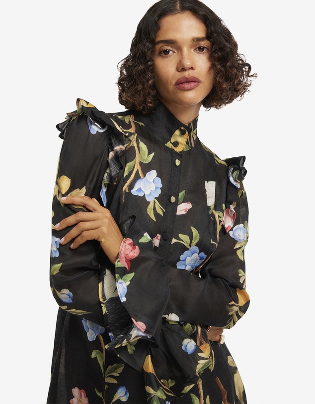 LEO LIN - Katrina Butterfly Sleeve Midi Dress