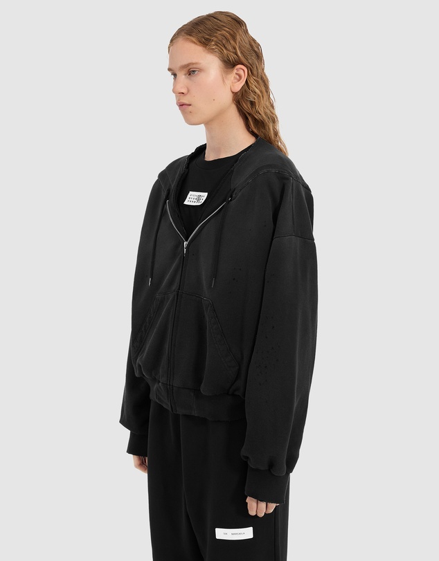 MM6 Maison Margiela - Zip-Up Hooded Sweat Jacket