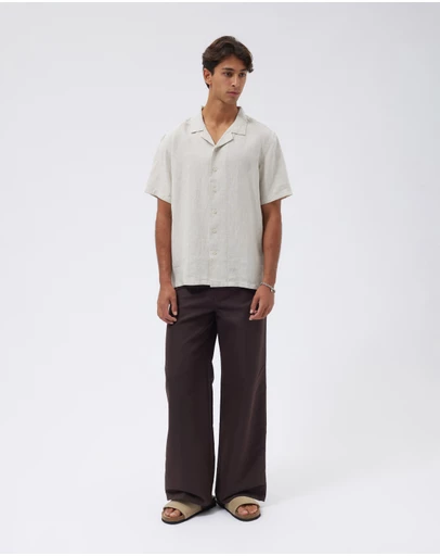 AERE - Linen Camp Collar Shirt