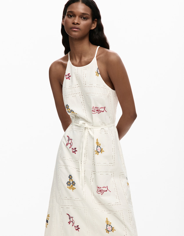 Desigual - Halter dress with embroidery