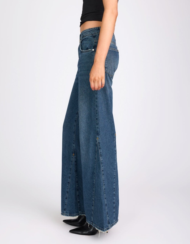 ONE TEASPOON - Cruisers Mid Waist Bootcut Flare Denim Jeans - Colorado Blue