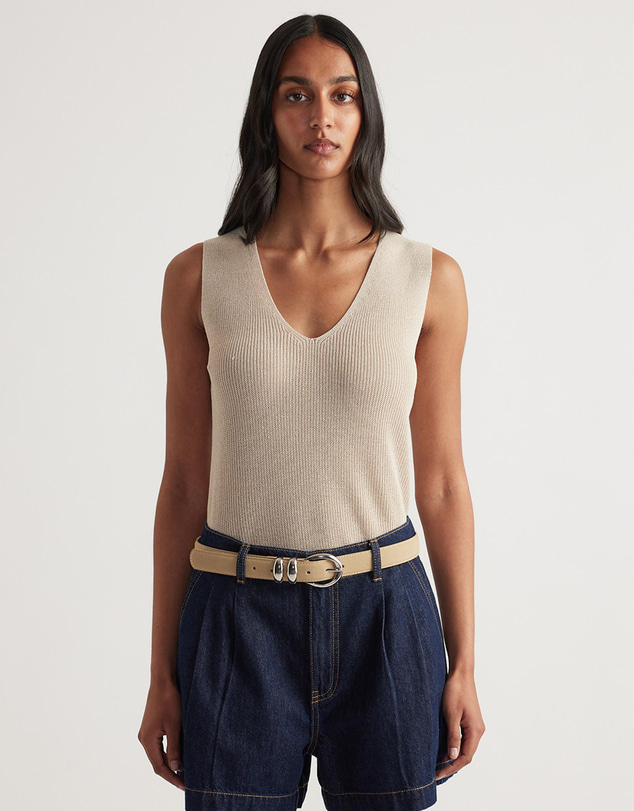 Decjuba - Bri Metallic Knit Tank