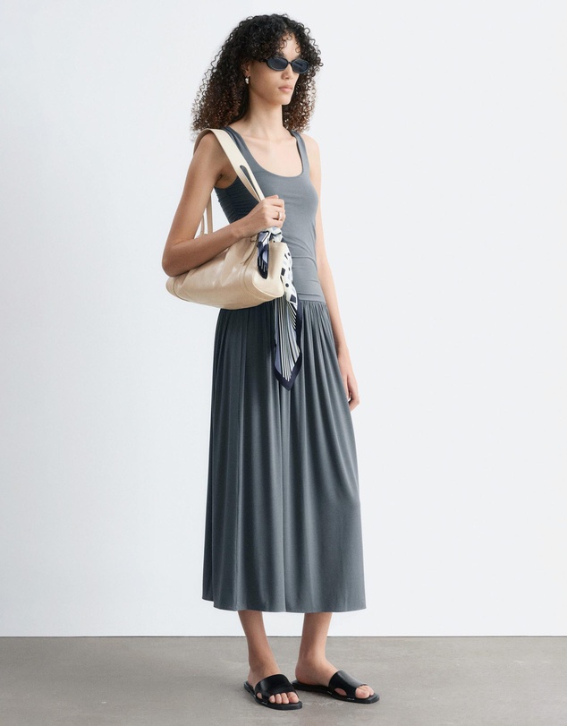 & Other Stories - Gathered Jersey Maxi Dress