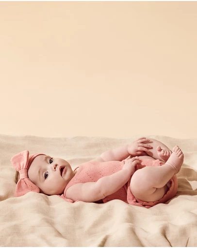 Wilson & Frenchy - Organic Knitted Pointelle Playsuit - Babies