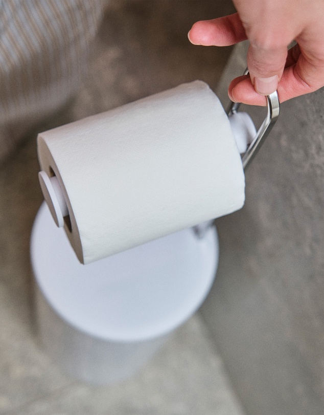 Joseph Joseph - EasyStore™ Gloss White Concealed Toilet Roll Holder