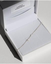 SAINT VALENTINE - Pearl Letter Necklace - Silver