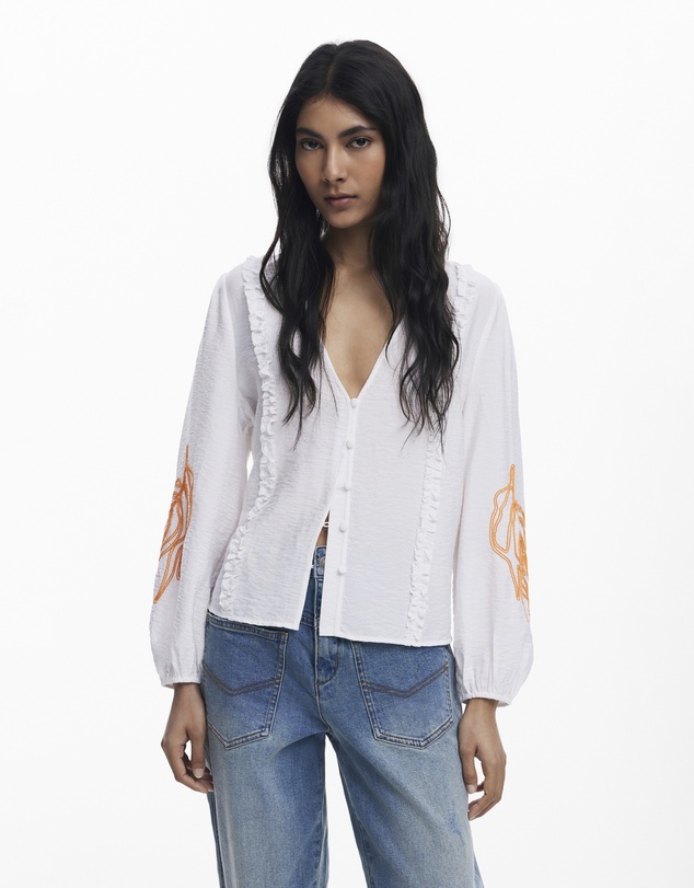 Desigual - Balloon Blouse With Leave