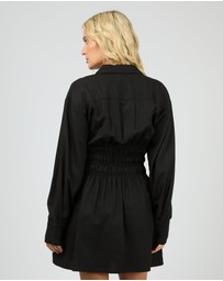 All About Eve - Aae Ruched Shirt Dress Black