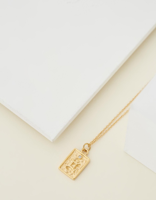 Carly Paiker - Gemini Star Sign Zodiac Tag Necklace