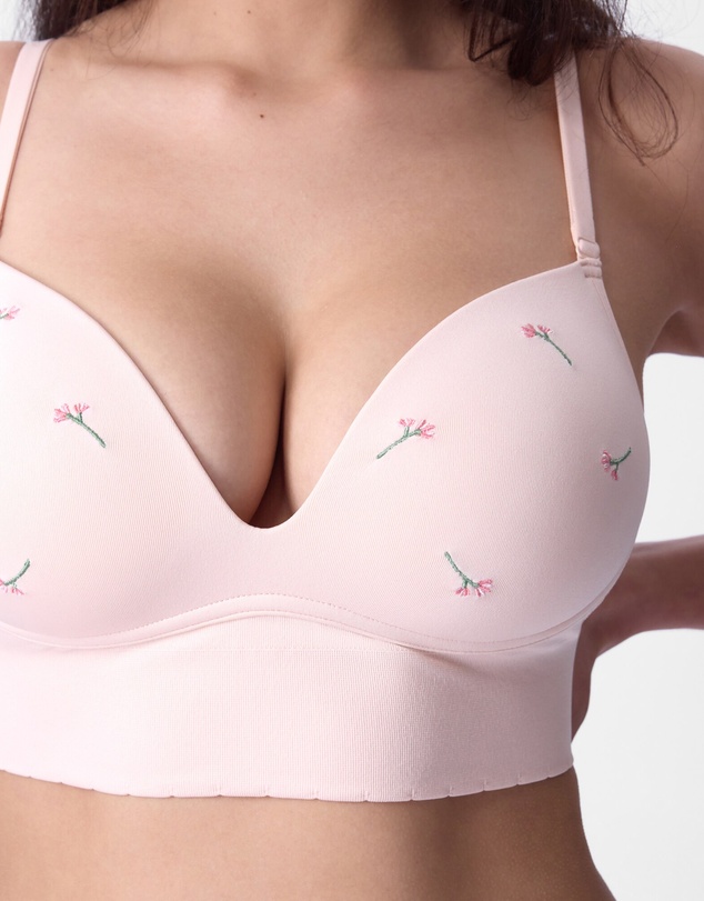 Bras N Things - Wispy Bloom Wirefree Lightly Lined Bra - Nude 1