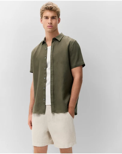 UNISON - Linen S/S Regular Fit Shirt