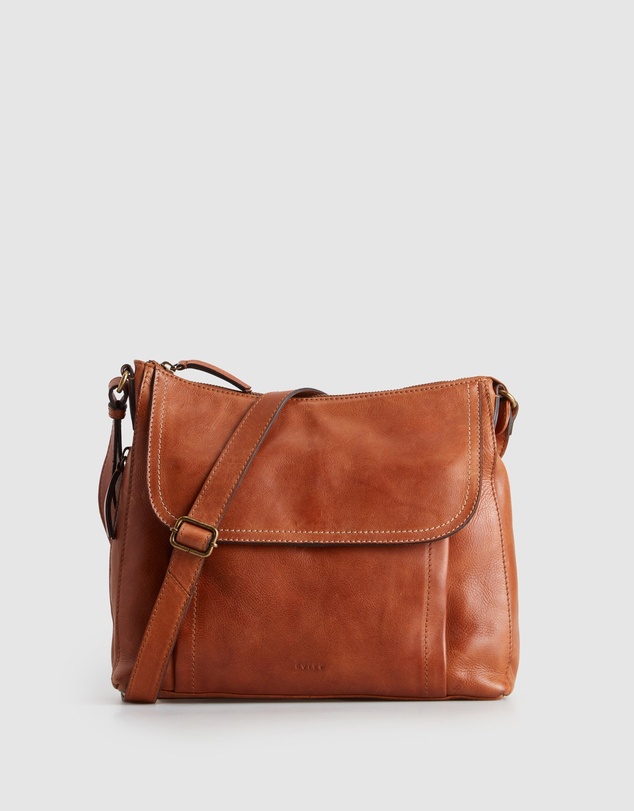 Evity - Maya Leather Large Crossbody Bag