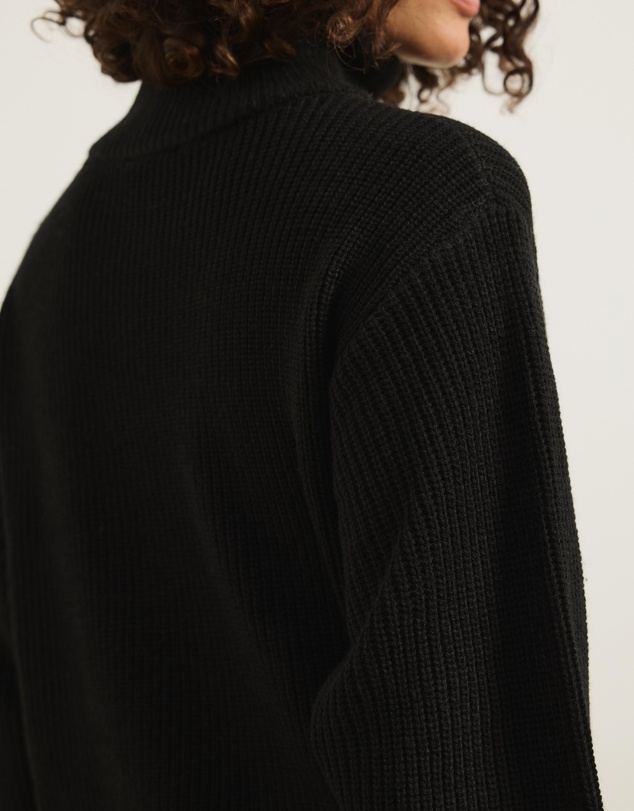Atmos&Here - Alice Rib Knit Funnel Neck Jumper
