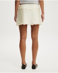 Cotton On - Estelle Satin Lace Slip Mini Skirt