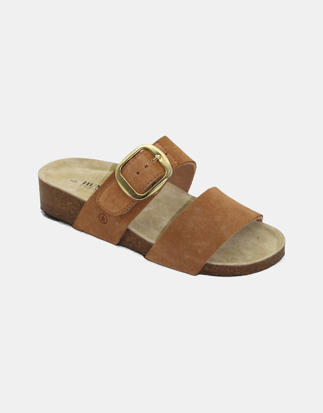 Human - Women's Palms Slide Sandals Tan Suede