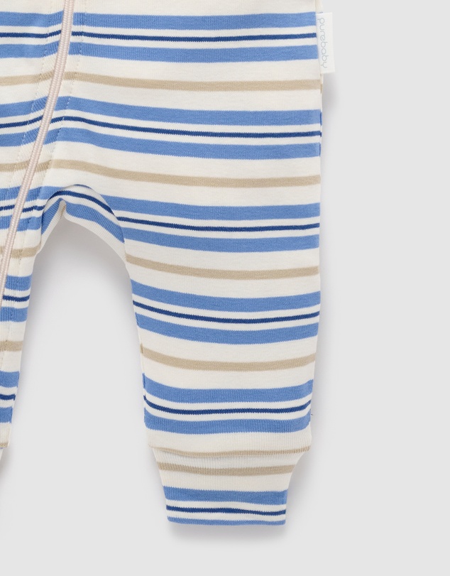 Purebaby - Rib S/Sleeve Growsuit-Babies