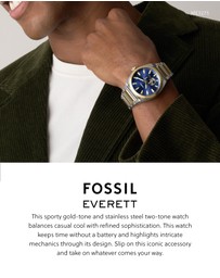 Fossil - Everett Two Tone Analogue Watch
