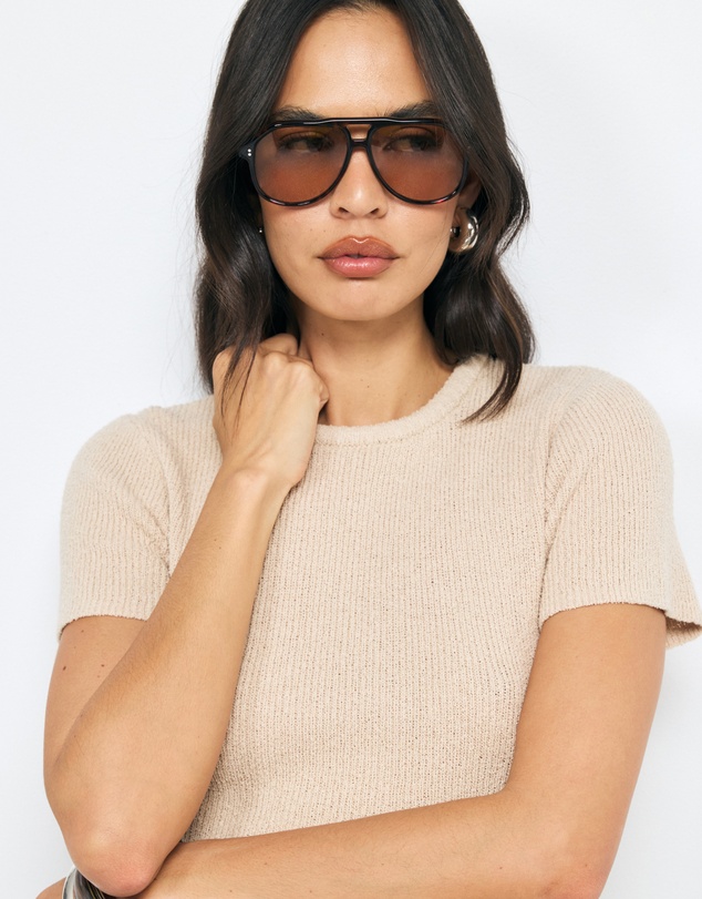 AERE - Vea Organic Cotton Textured Knit Tee