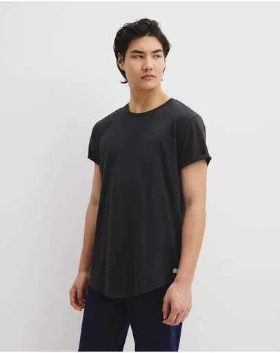 Country Road - Australian Cotton Longline Garment Dye T-shirt