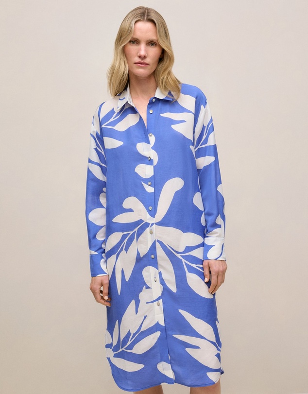 Trenery - Marea Relaxed Shirt Dress in Vivid Blue