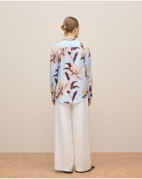 Trenery - Camellia Long Sleeve Shirt in Soft Blue