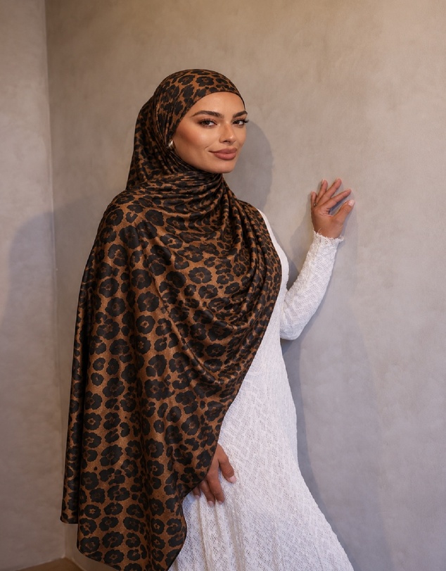 Mod Squad - Jersey Printed Hijab - Soft Jaguar