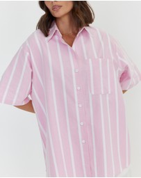 ALEXANDRA - Rogue Shirt Pink Chambray Stripe