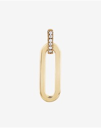 Michael Hill - Paperclip Pendant with 0.02 Carat TW of Diamonds in 10kt Yellow Gold