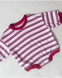 Tiny Trove - Mattie Stripe Cotton Bodysuit - Babies