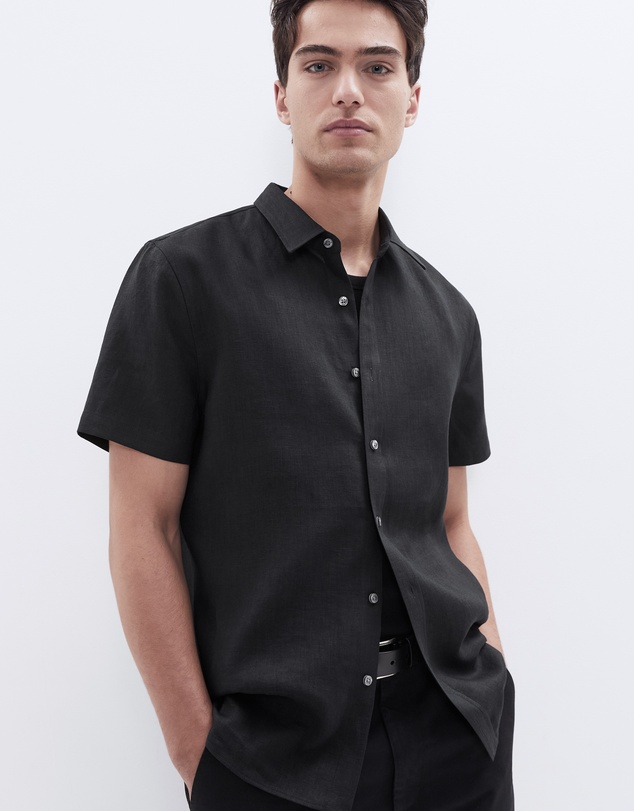 UNISON - Linen S/S Regular Fit Shirt