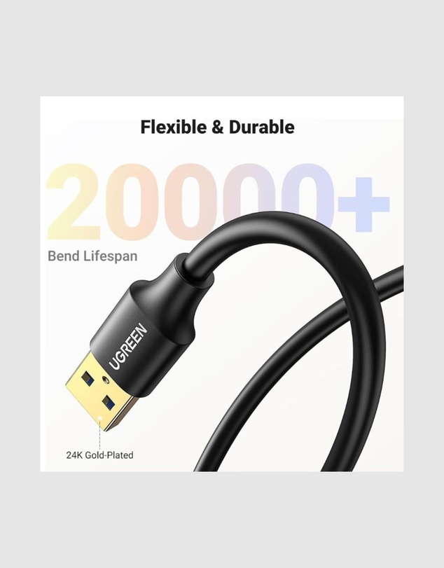 Ugreen - UGREEN 1M USB 3.0 Extender Cable 5Gbps