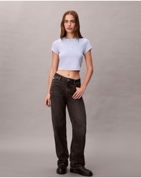 Calvin Klein Jeans - Monogram Logo Ribbed Baby Tee