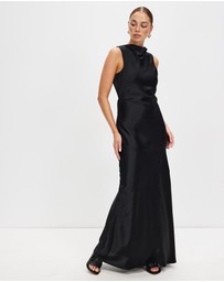 Third Form - Satin Bias Cowl Back Maxi Dress
