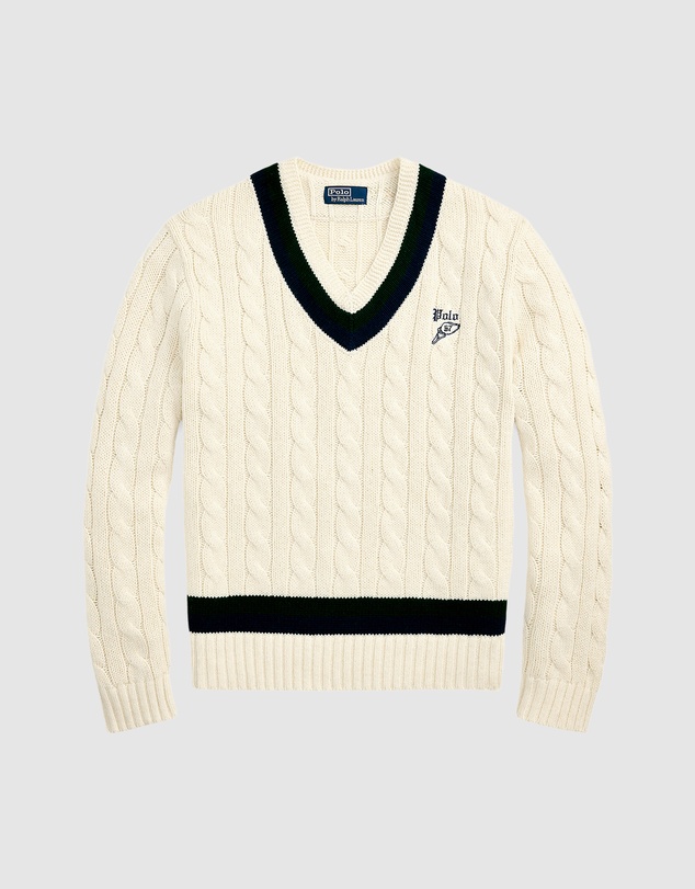 Polo Ralph Lauren - Embroidered Cotton-Blend Cricket Sweater