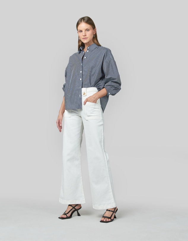 DRICOPER DENIM - Piper Ivory Wide Leg Trousers