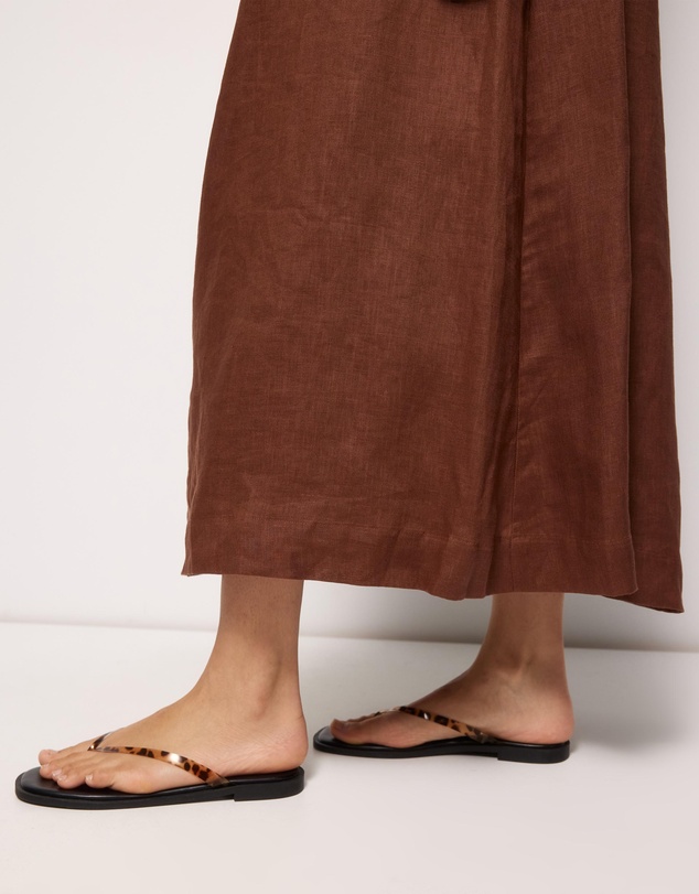 AERE - Nora Beaded Linen Maxi Dress