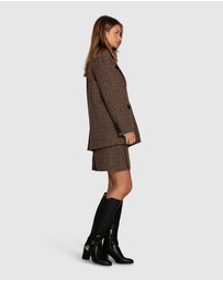Belle & Bloom - City Noir Tweed Oversized Blazer