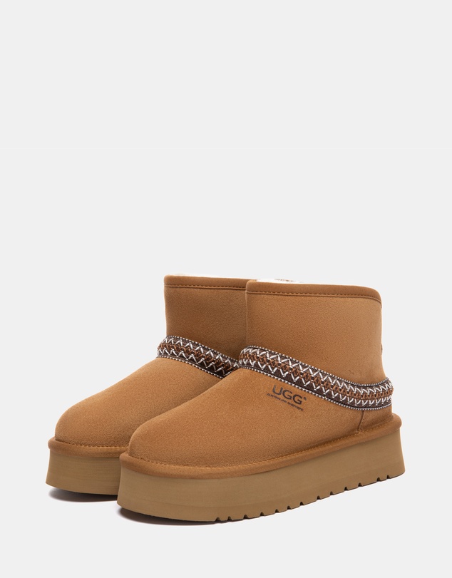 EVERAU - Australian Shepherd Ugg Fayle Platform Cow Suede Upper UGG Boots