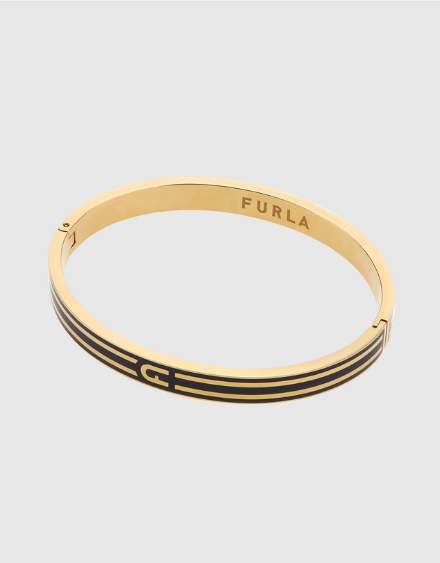 Furla - Furla Arch Stripe Gold Tone & Black Bracelet