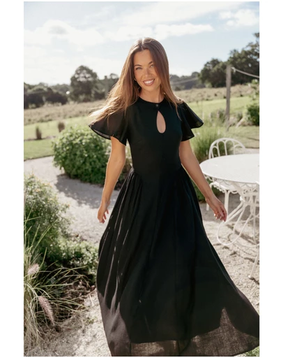 Petal & Pup - Jessima Midi Dress - Black