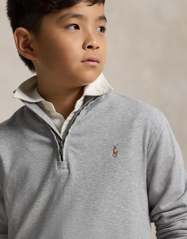 Polo Ralph Lauren - Cotton Interlock Quarter-Zip Pullover - ICONIC EXCLUSIVE - Teens