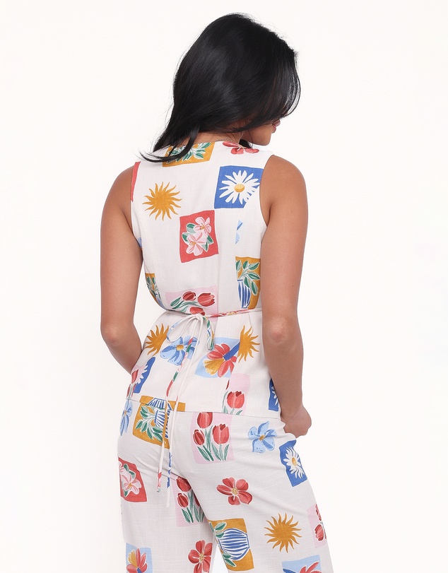 Petal & Pup - Amicia Wrap Top - Tulip Stamp